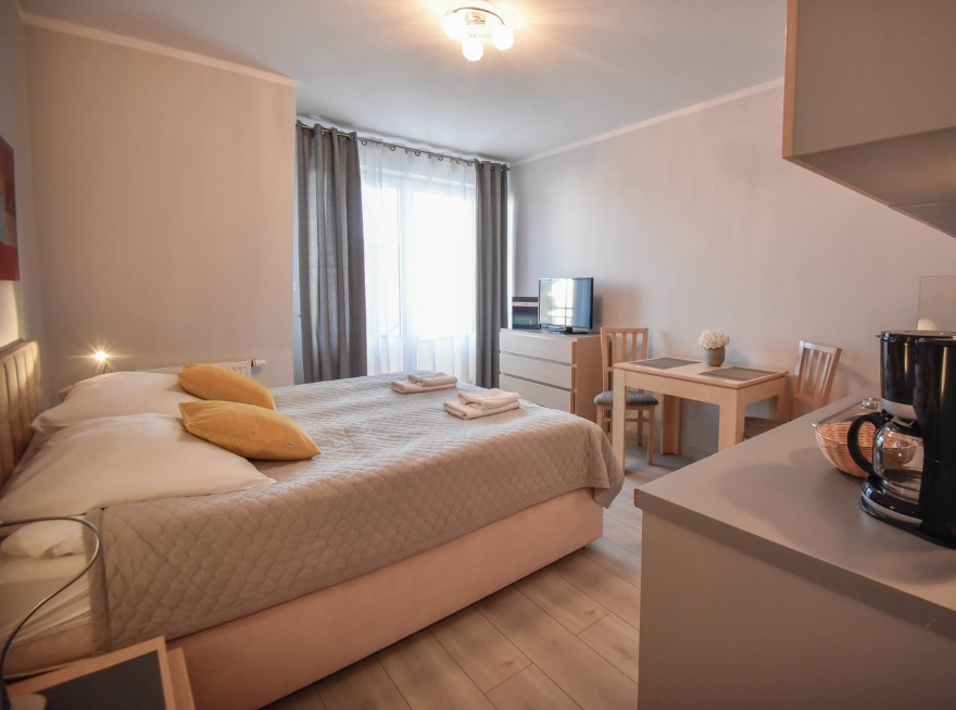 1 -Zimmer Wohnung für 2 Personen - ul. Elizy Orzeszkowej 6 - Appartements zu vermieten, Swinoujscie, Strand, Promenade, Parkplatz